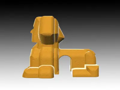 Aquarium Ornaments Sphinx-cave Free 3D print model