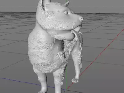 Yorkshire Terrier 3D Model Realistic Dog FBX y OBJ 3D model