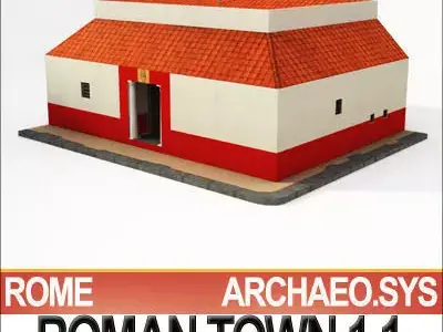 Roman Town House 1 1 Low Poly 3D model