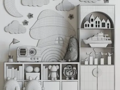 Decor set for kids 04 3D model