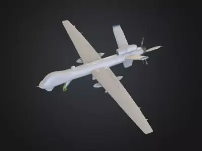 Drone UAV Sky Sentinel Futuristic Low-poly 3D model