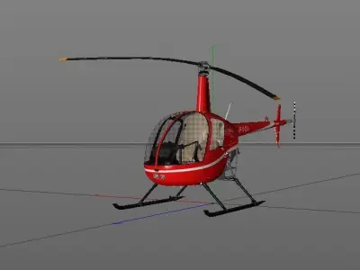 Helicopter Robinson 3D model