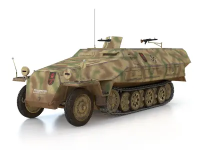 SDKFZ 251 Ausf D - Half-track - Pz-Art-Rgt 103 3D model