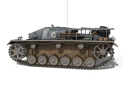StuG III - Ausf D - StuG Abt 189 3D model