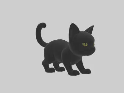 Blackcat Model 1 Low-poly 3D model