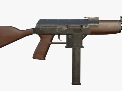 AK-9u Low-poly 3D model