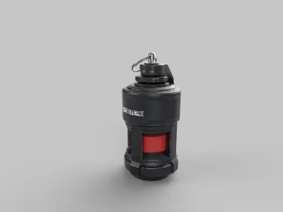 grenade fire extinguisher Low-poly 3D model