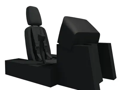 Black Helicopter Cockpit 3D model