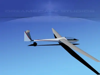 Glaser Dirks DG-200 17 Mtr Sailplane V04 3D model