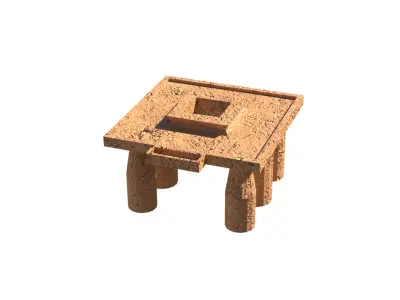 ancient egyptian pharaohs buildings Low-poly 3D model