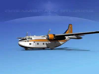 Fairchild C-123B Provider Essex Cargo 3D model
