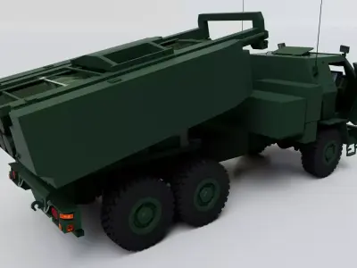 M142 High Mobility Artillery Rocket System Military Vehicle Low-poly 3D model