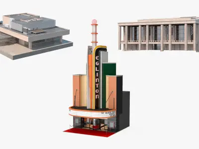 Theater Buildings Collection 3D model