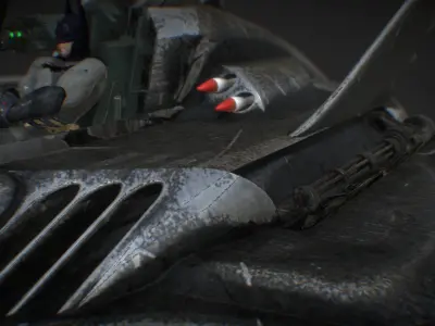 Batwing from the film Batman 1989 Low-poly 3D model