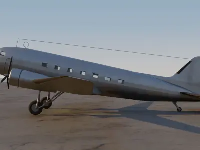 Plain MacDonnell Douglas Dc-3 3D model