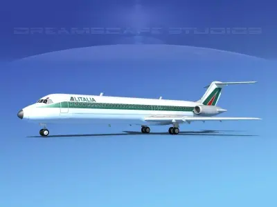 Douglas DC-9-40 Alitalia 3D model