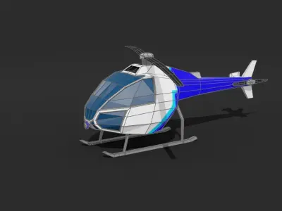 Low-poly Helicopter Low-poly 3D model