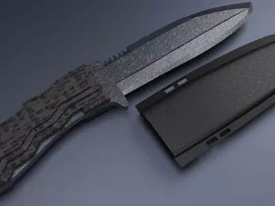Kube Knife Low-poly 3D model