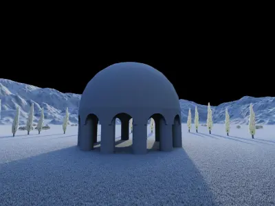 Parthenon Temple-Historical Greek Temple 3D model