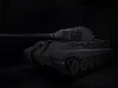Tiger 2 Low-poly 3D model