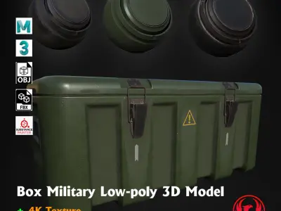 12 Military Weapons Materials Low-poly 3D model