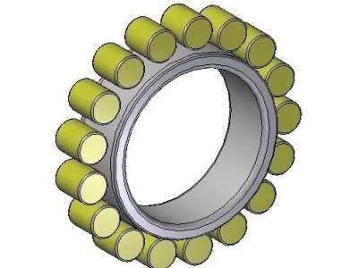 Cylindrical roller bearings Free 3D model