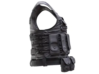 Military Vest 11 - All MH Bodies - UE5 Skeletons - Rigged Low-poly 3D model