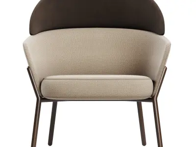 Wam 1570 Armchair By Bross Italy Low-poly 3D model