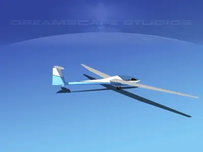 Glaser Dirks DG-200 15-metre Sailplane V03 3D model