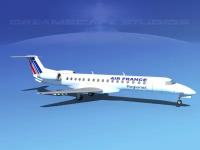 Embraer ERJ-145 Air France Regional 3D model
