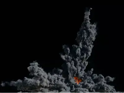 Houdini Grain Advection super fast Explosion 3D model