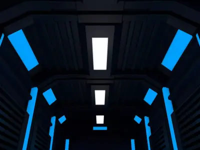 Sci Fi Corridor 3D model 186