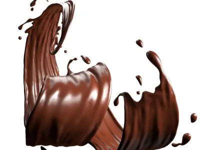 Chocolate Splash Free 003 3D model