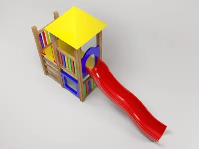 Playground slide Low-poly 3D model buy