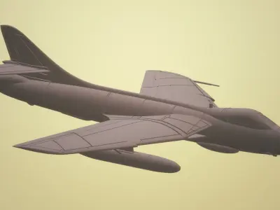 HAWKER HUNTER FGA-9 1-72 SCALE HIGHLY DETAILED MODEL 3D print model