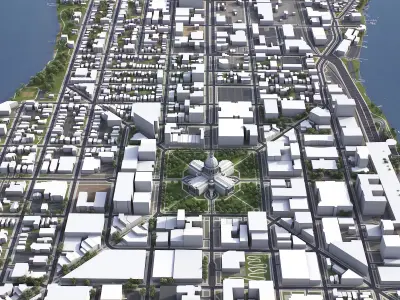 Madison - 3D City Low-poly 3D model