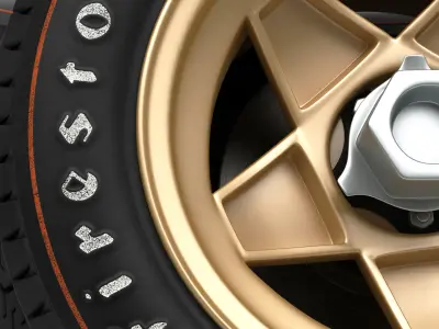 Firestone tyres - Campanolo rims 3D model