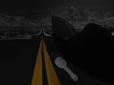 Jetbike boat in water at dusk 3D model