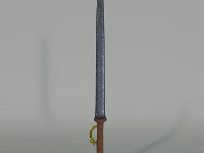 Low Poly Game Ready Stylized Sword Low-poly 3D model