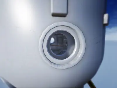 Rocket Launch Pad And Interior  Modular Environment Low-poly 3D model