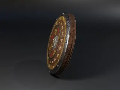 MEDIEVAL SHIELD Low-poly 3D model