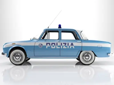 Alfa Romeo Giulia Nuova Super 1600  Polizia 1967 3D model