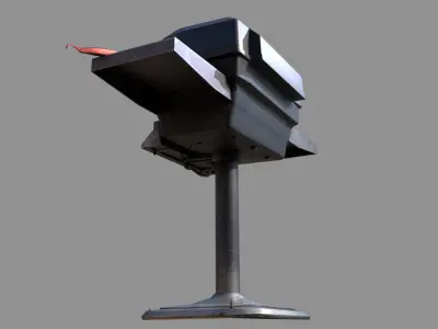 3D scan Outdoor Griddle Low-poly 3D model