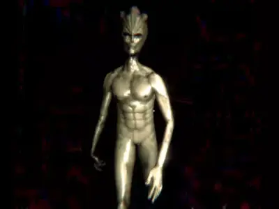 Alien Grey 2 realistic - low-poly 3d model Low-poly 3D model
