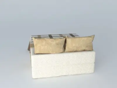 Double Bed Box Felipe Ferreira with quilt Free 3D model