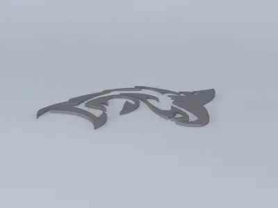 Tribal Shark 3D Symbol Free 3D model