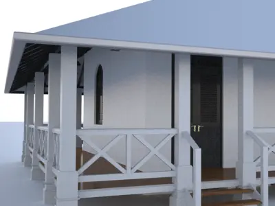 Colonial building 3D model