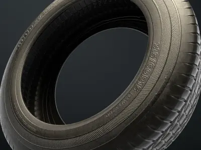Low Poly Tire Low-poly 3D model