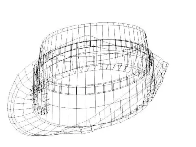 Hat - Peaked Woman 3D model