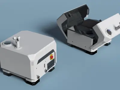 DJI Outdoor Drone Charging Station Grey Rigged 3D model